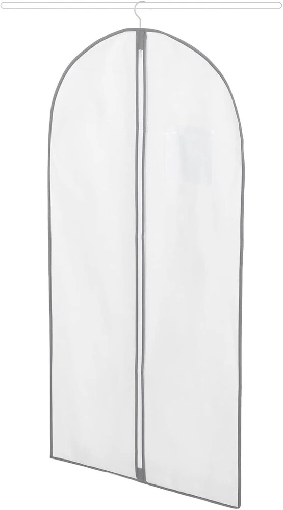 Compactor Novara drabužių užvalkalas 60 x 137 cm, baltas/pilkas
