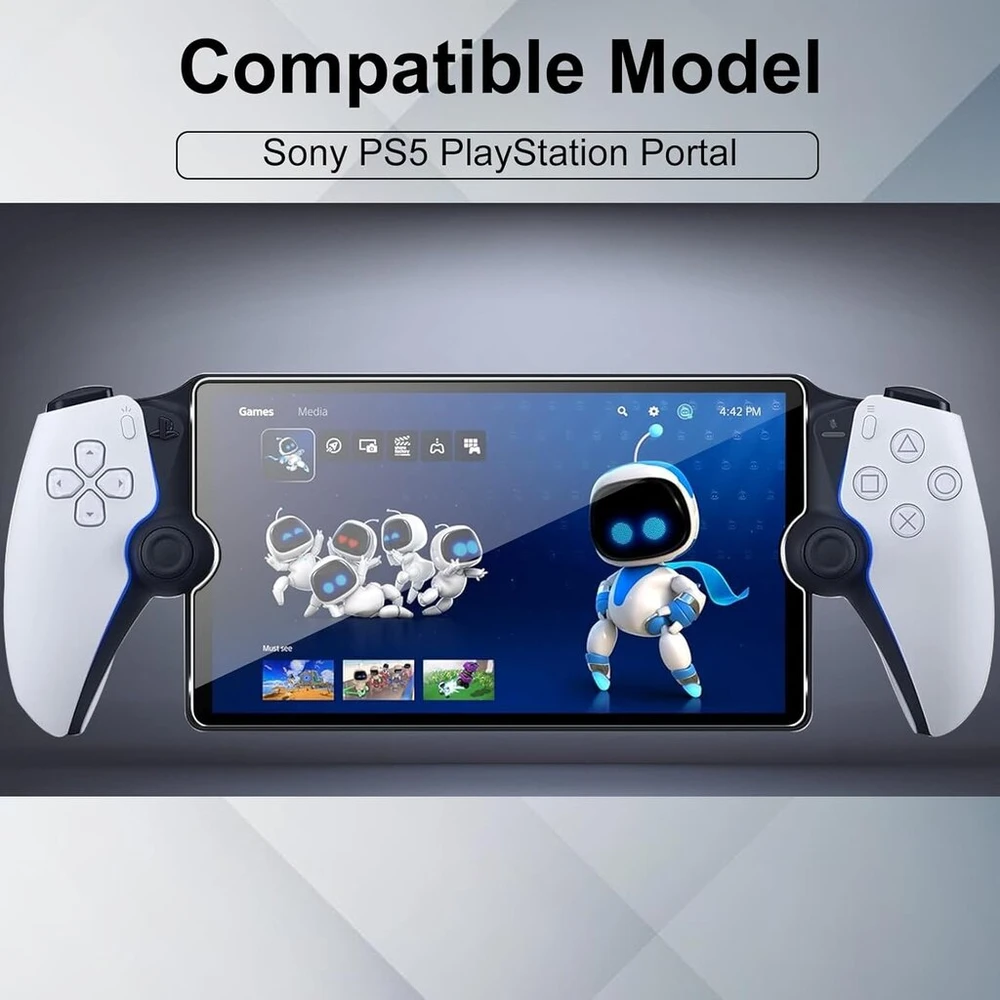 Conapika Ekrano apsauga, skirta Sony Playstation Portal, 2 vnt., 9h apsauga nuo įbrėžimų, apsauga nuo pirštų atspaudų, itin skaidri, labai jautri, grūdinto stiklo ekrano apsauga be burbuliukų