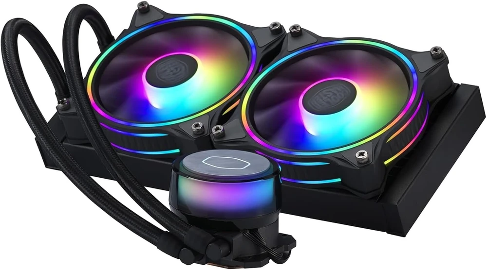 Cooler Master Masterliquid Ml240 Illusion Cpu skysto aušinimo sistema - Aio vandens aušinimo sistema, 3-ios kartos siurblys, juoda