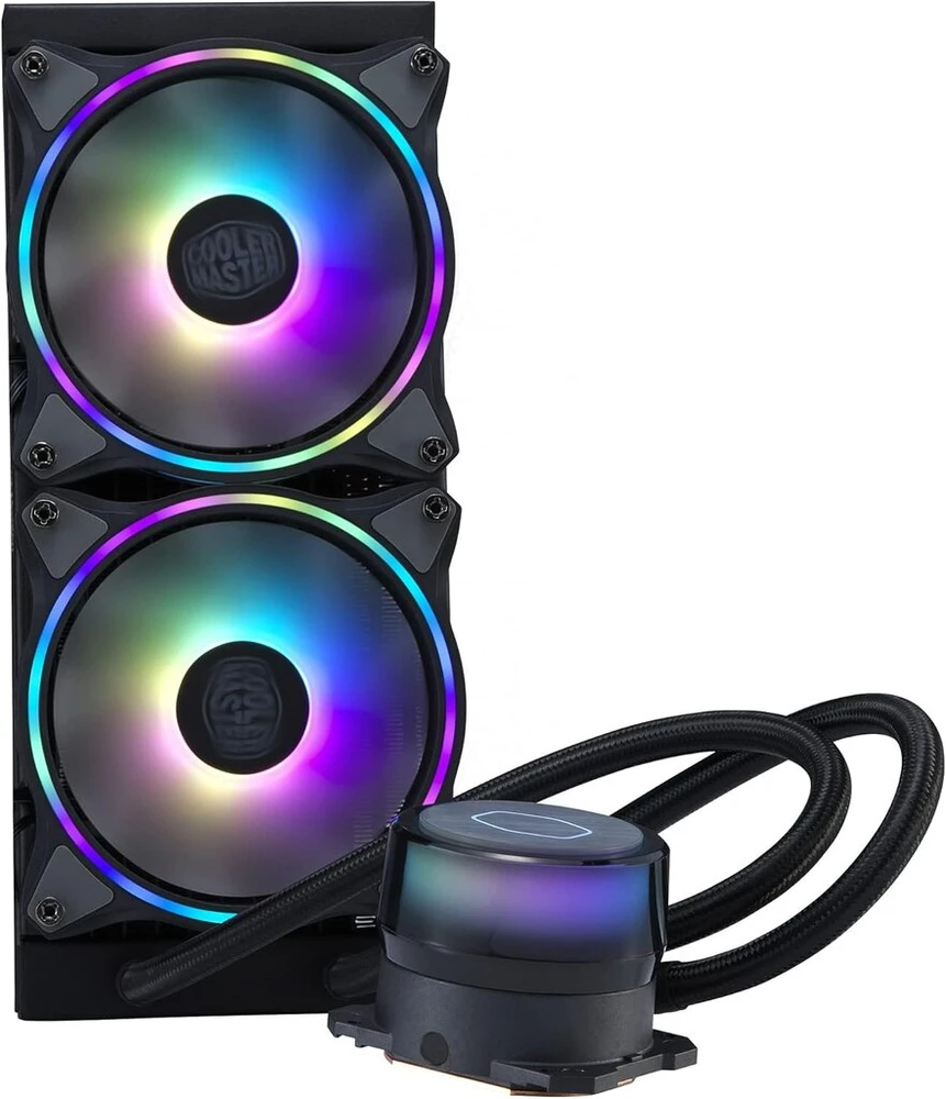 Cooler Master Masterliquid Ml240 Illusion Cpu skysto aušinimo sistema - Aio vandens aušinimo sistema, 3-ios kartos siurblys, juoda