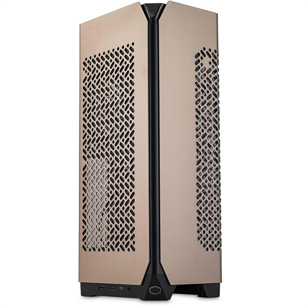 Cooler Master Ncore 100 Max Bronze Mini-itx Sff Tower korpusas - pritaikytas Aio aušintuvas, 850w Sfx Gold Atx 3.0 maitinimo šaltinis, lengvas montavimas, Pcie 4.0 riser ir vertikalus Gpu palaikymas