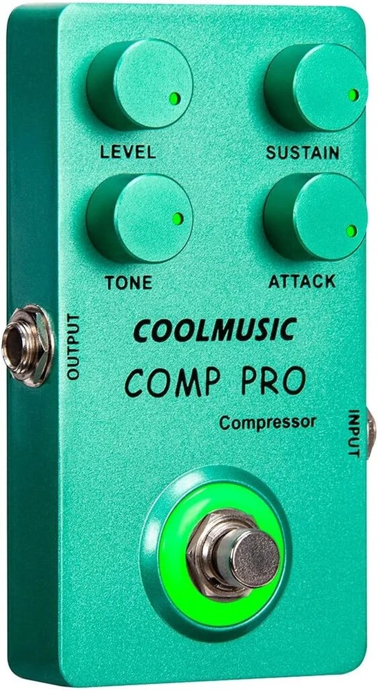 Coolmusic C-cs01 kompresoriaus pedalas, gitaros kompresijos efektas elektrinei gitarai ir bosui, true bypass