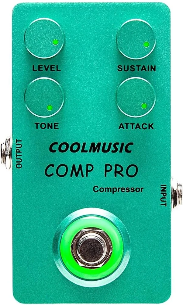 Coolmusic C-cs01 kompresoriaus pedalas, gitaros kompresijos efektas elektrinei gitarai ir bosui, true bypass