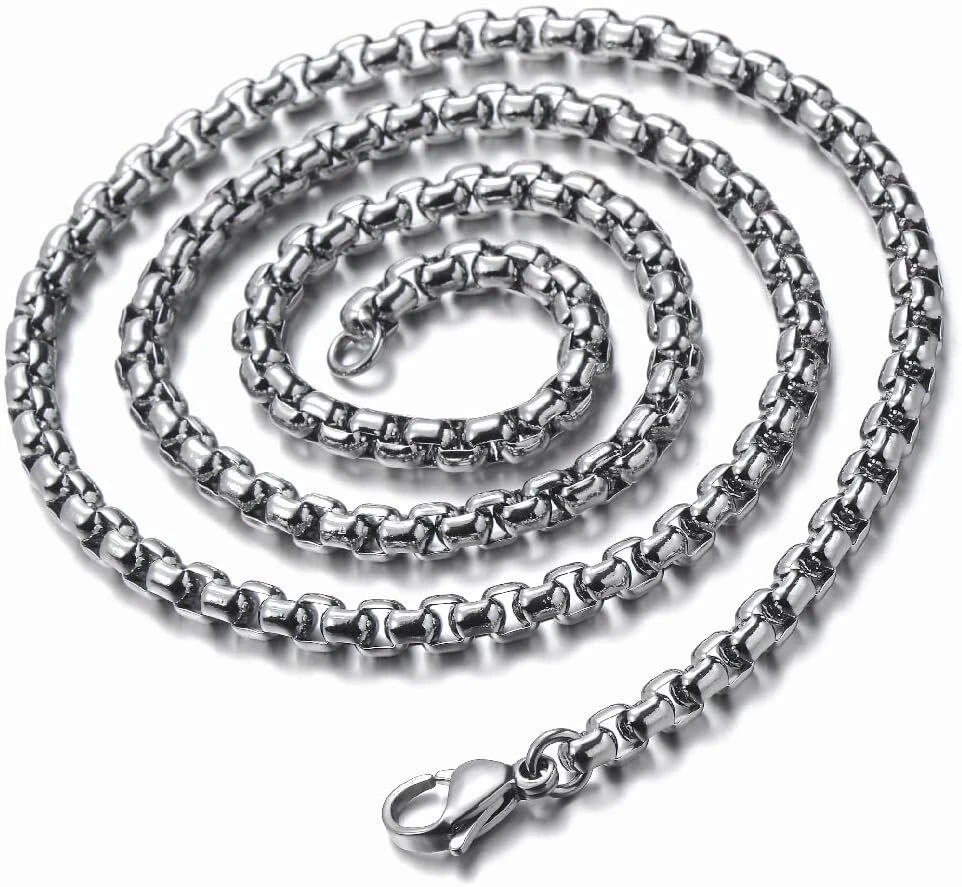 Coolsteelandbeyond vyriškas nerūdijančio plieno vėrinys su kardo liūto galvos pakabuku, 75 cm kviečių grandinėlė, nerūdijantis plienas, be brangakmenių