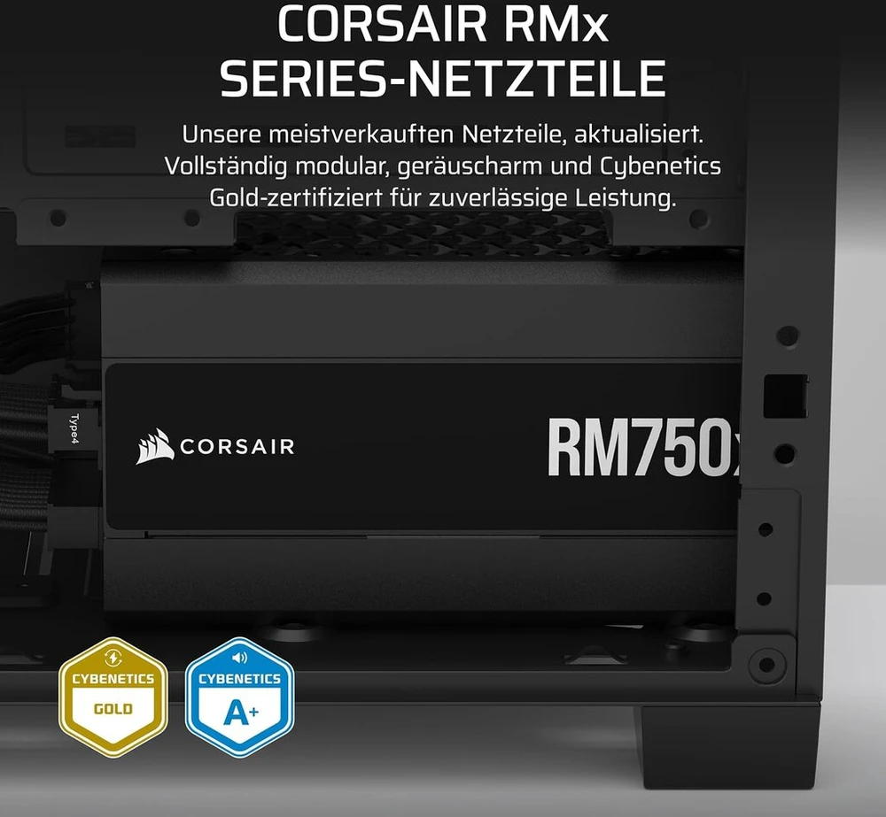 Corsair Rm750x Maitinimo šaltinis, 750w, Atx 3.1, Pcie 5.1