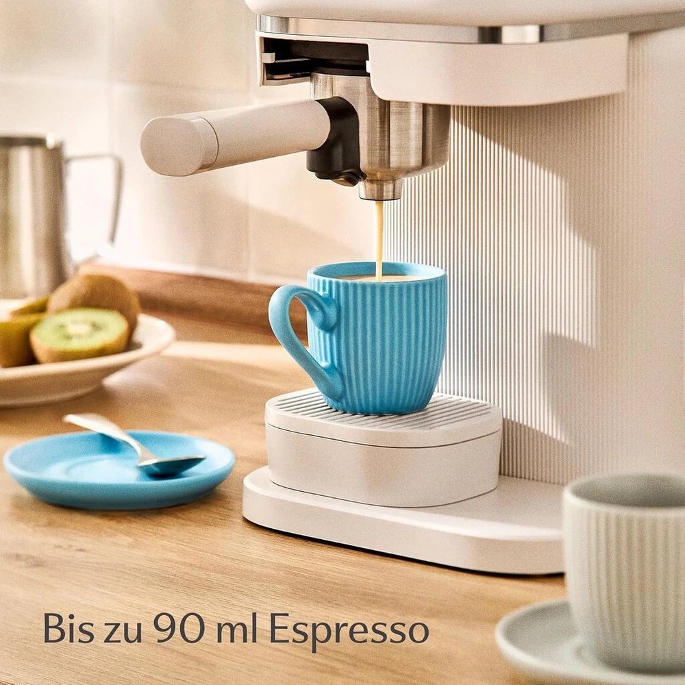 Cosumy spalvoti espresso puodeliai su lėkštutėmis, 6 vnt., pastelinės spalvos – 90 ml – dryžuotas keraminis raštas – galima plauti indaplovėje ir naudoti mikrobangų krosnelėje – modernus mocha puodelių rinkinys