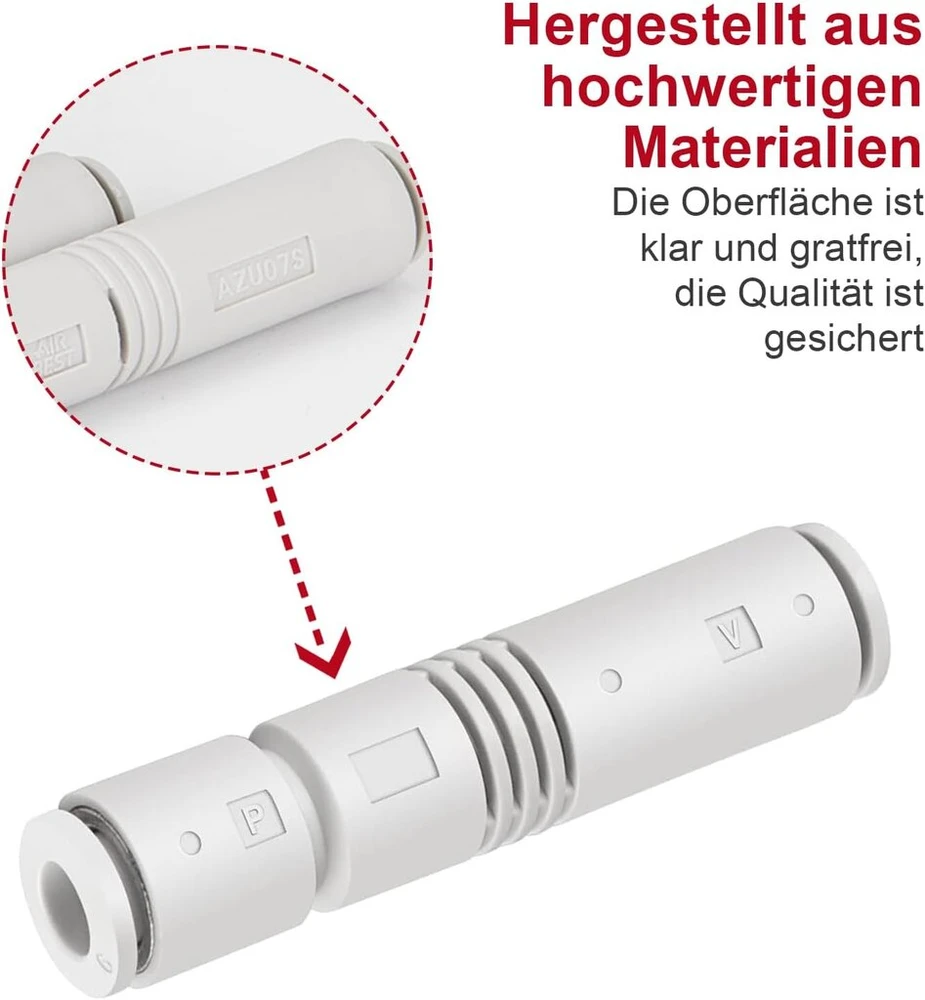Cozeri Zu05s Pneumatinis išstūmėjas, galingas, 6 mm vieno prisilietimo vamzdžio tipo pneumatinis vakuuminis generatorius, vamzdinis vakuumas, didelis vakuumo našumas, kompaktiškas ir patikimas pneumatinėms sistemoms