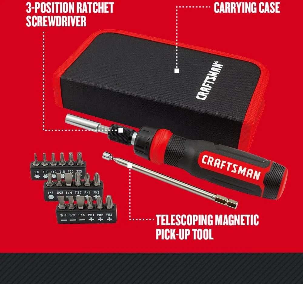 Craftsman Cmht68001 reketinis atsuktuvas – 26 dalių rinkinys