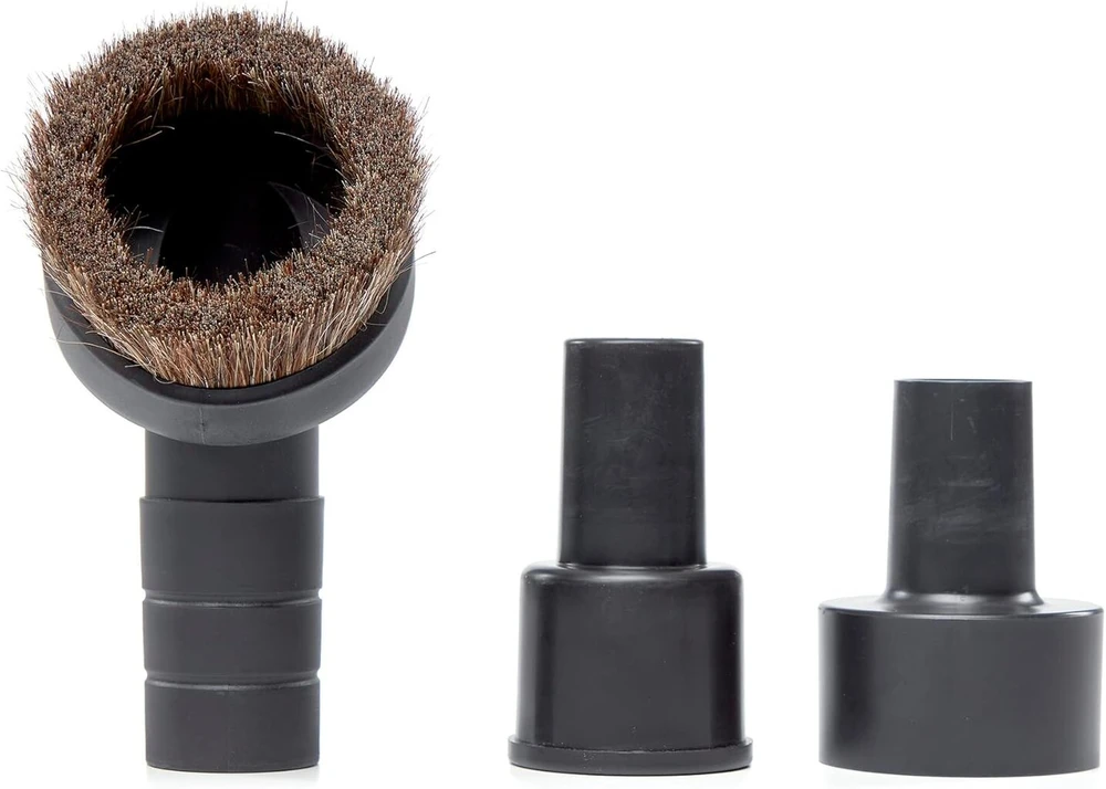 Craftsman cmxzvbe38785 1.5" natūralių šerių dulkių šepetys šlapio/sauso valymo priedo siurbliui su 1 9/8" ir 2 1/2" adapteriu