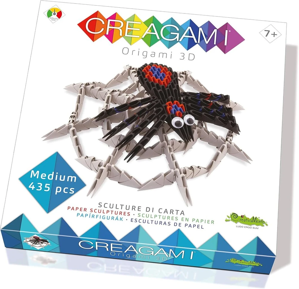 Creagami 3178727 Origami 3d popierinė skulptūra voro rinkinys suaugusiems ir vaikams nuo 7 metų, 435 detalės