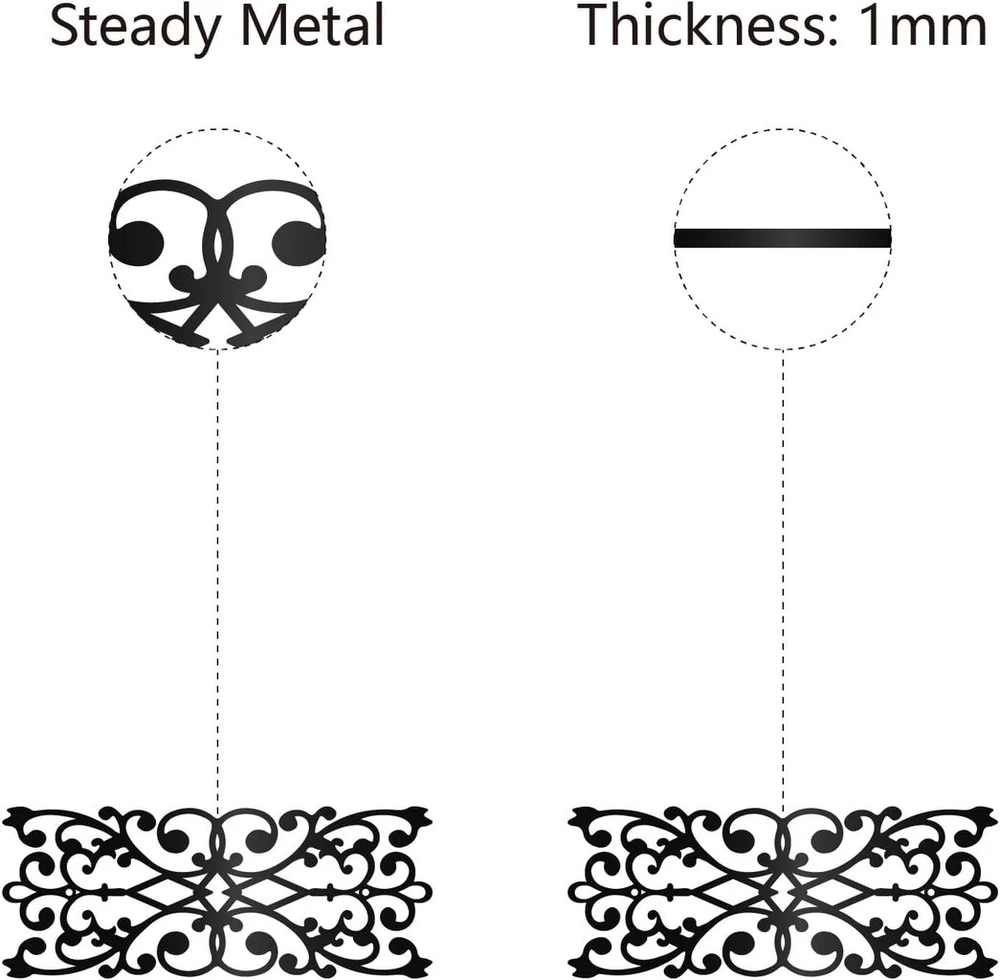 Creatcabin gėlėta metalinė sienos dekoracija, juodas metalinis sienos menas, rustikalus, tuščiaviduris, stačiakampė geležinė gėlės pakabinama sienos skulptūra, mandala sienos dekoracija svetainei, namams, biurui, sodui, balkonui