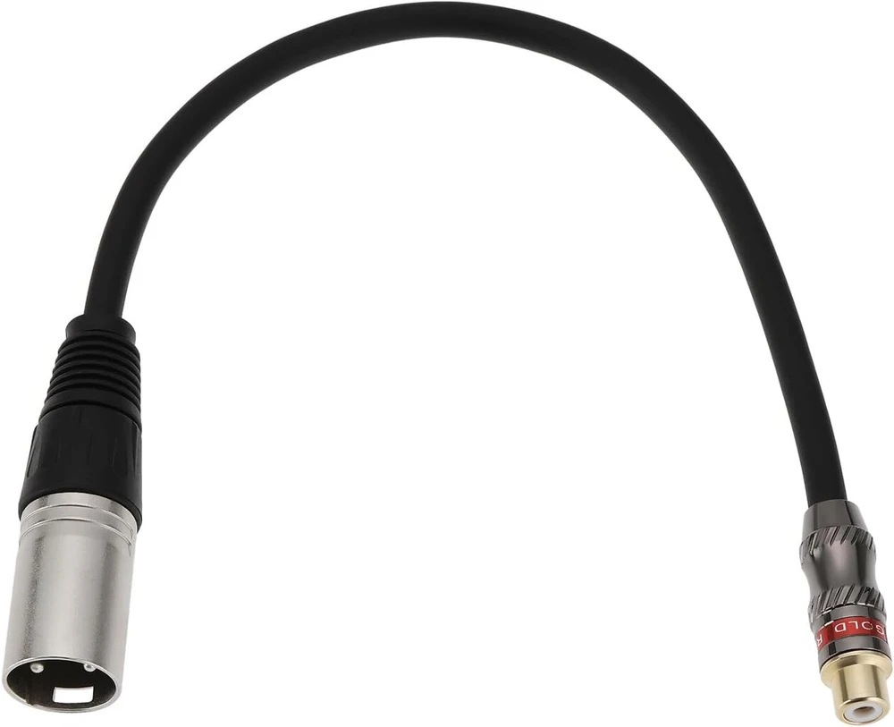 Create idea 3 kontaktų rca moteriškas į xlr vyriškas cinko lydinio korpuso trumpas kabelio adapteris audio jungčių movos maišytuvams įrašymo įrenginiams stiprintuvams