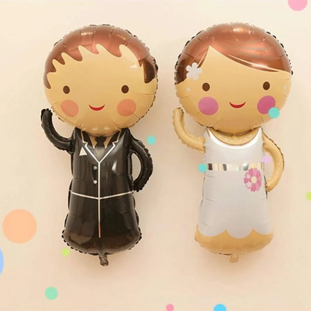 Create idea Xxl folinis balionas Mr & Mrs vestuvių dekoracija balionas nuotakos ir jaunikio kostiumas helio vestuvių dekoracija