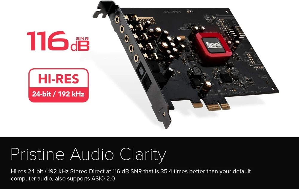 Creative Sound Blaster Z Se vidinė garso plokštė, 24-bit/192khz, 116db Snr