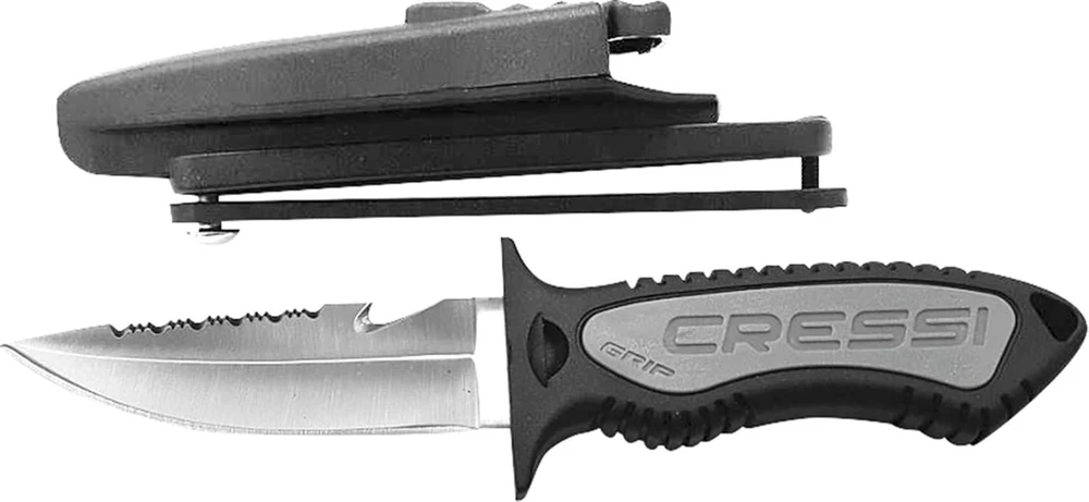 Cressi Unisex Grip nardymo peilis, juodas, vienas dydis