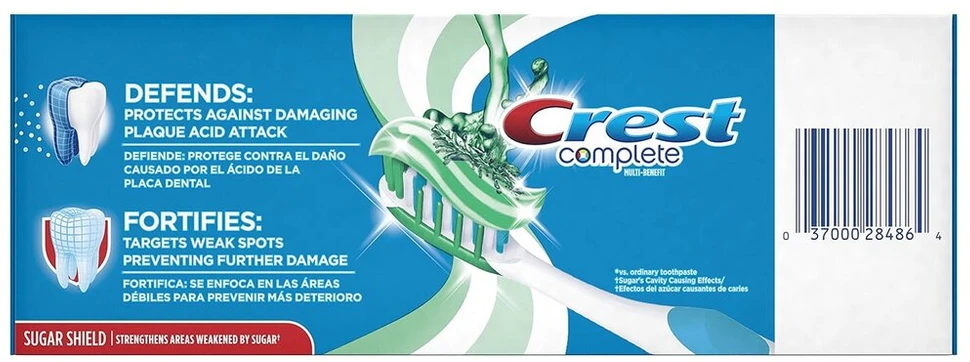 Crest Full Multi Benefit Scope Outlast Whitening dantų pasta, mėtų skonio, 5.8 uncijos (2 pakuotės)