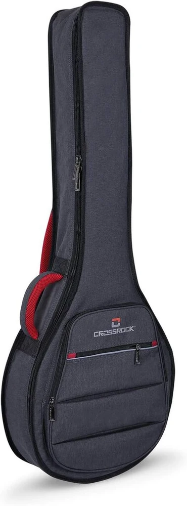 Crossrock Crsg107bjdg 5 stygų bandžos krepšys su 10 mm paminkštinimu, kuprinė - tamsiai pilka