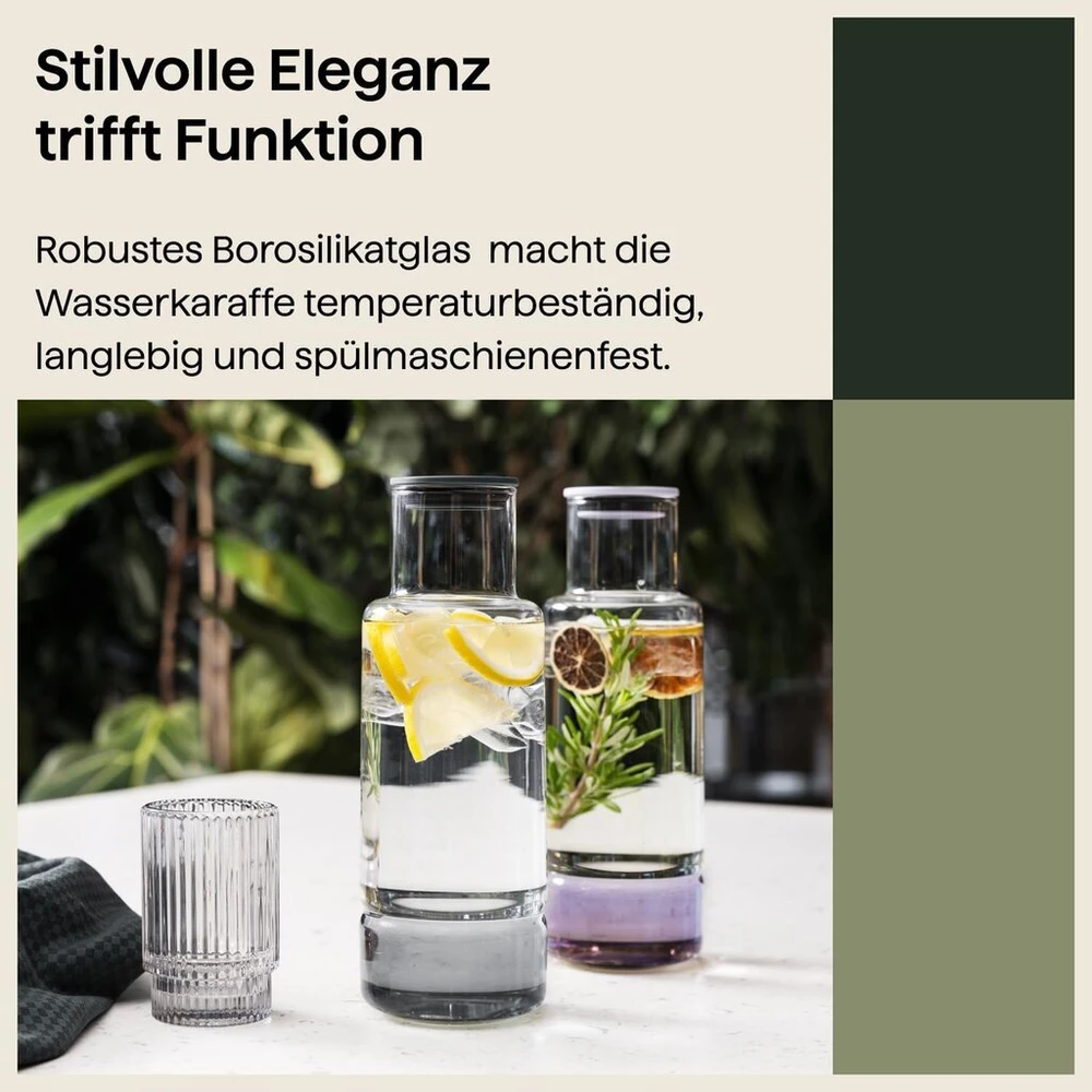 Crushgrind Billund Ąsotis su Dangteliu, 1 L, Borosilikatinis Stiklas, Mėlynas