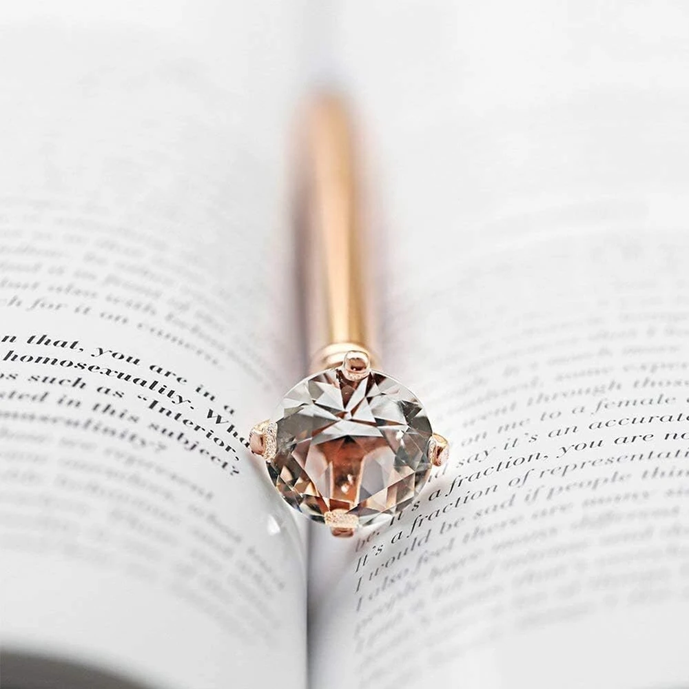 Crystal rutuliukinis rašiklis, diamond rutuliukinis rašiklis, 4 vnt pakuotė, rose auksinis metalinis ištraukiamas rutuliukinis rašiklis, didelis crystal rašiklis verslui, biurui, kanceliarinėms prekėms