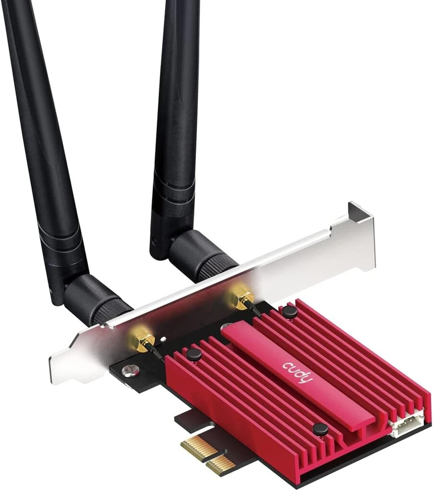 Cudy Ax5400 Wifi 6e Pcie kortelė, bluetooth 5.2, ax210 modulis viduje, 802.11ax/ac/a/b/g/n, windows 10/11 64-bit
