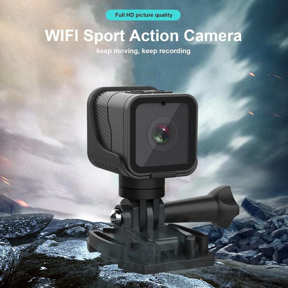 Cuifati nešiojamos Wifi kameros 1080p Hd lauko sportui ir veiksmui, kompaktiškos belaidės kameros su aukščiausios kokybės objektyvu
