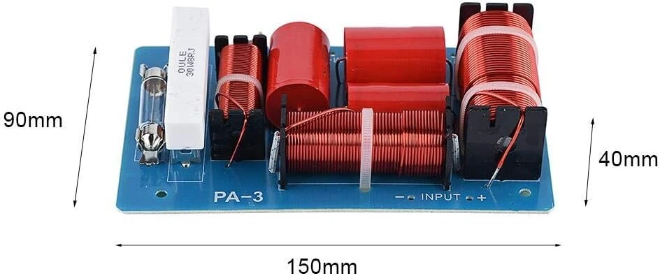 Cuifati Treble Altbass 3 krypčių dažnio skirstytuvas Hifi garso filtro modulio plokštė aukštos kokybės garsiakalbiams, itin patvari, plačiai pritaikoma 8–12 colių garsiakalbiams