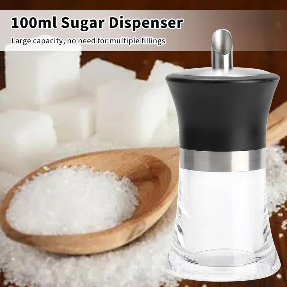 Cukrinė, buitinis akrilinis cukraus dozatorius, cukraus purškimo indelis namų virtuvės reikmenims ir aksesuarams (100 ml)
