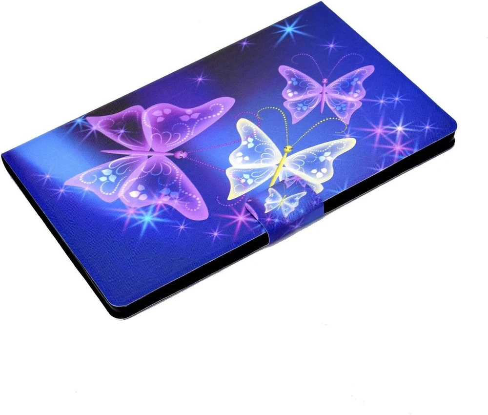 Cxtcase dėklas, skirtas Lenovo Tab M10 Plus 3rd Gen (2022) 10.6 colių planšetiniam kompiuteriui, Pu odos apsauginis išmanusis dėklas, stovo funkcija, plonas apsauginis dėklas, skirtas Lenovo Tab M10 Plus 3rd Gen, violetinis drugelis