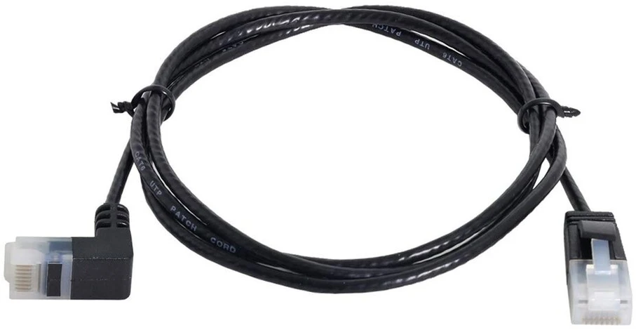 Cy itin plonas cat6 ethernet kabelis rj45 žemyn nukreiptas utp tinklo kabelio jungiamasis laidas 90 laipsnių cat6a lan, skirtas nešiojamam kompiuteriui, maršrutizatoriui, televizoriaus priedėliui, 3.0m