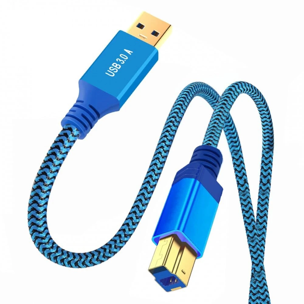 Cy Usb 3.0 A tipo kištukas į Usb 3.0 B tipo kištuko kabelio ilgintuvas mėlynas 5gbps kietajam diskui Ssd kameros duomenims 30cm