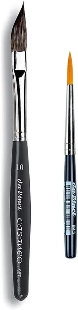 Da Vinci Casaneo Series 987 dydis 10 • Casaneo kalavijo formos teptukas su ypač maža rankena + mini Da Vinci 943 serijos
