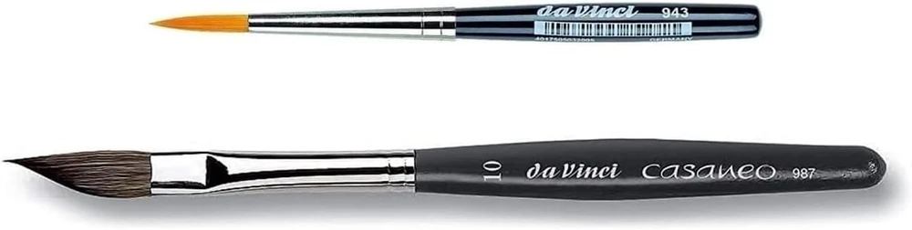 Da Vinci Casaneo Series 987 dydis 10 • Casaneo kalavijo formos teptukas su ypač maža rankena + mini Da Vinci 943 serijos