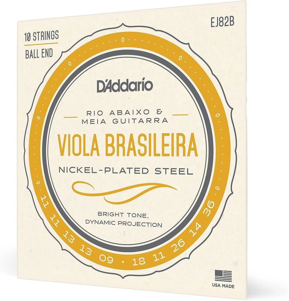 D'addario Ej82b "rio Abaixo and Meia Guitarra Brasileira" violos komplektas