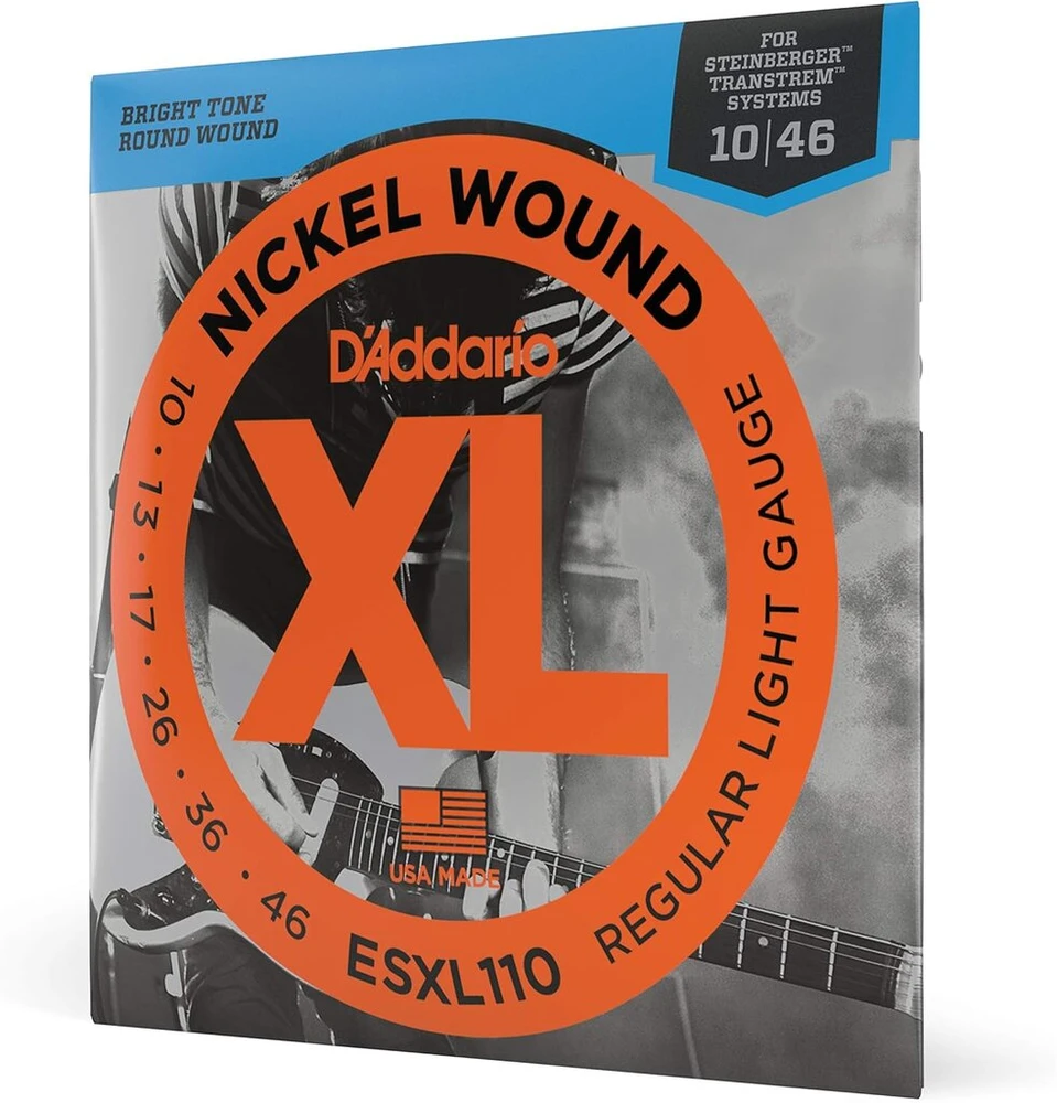 D'addario Esxl110 Xl Nickel Wound Regular Light (.010-.046) Double Ball End elektrinės gitaros stygos