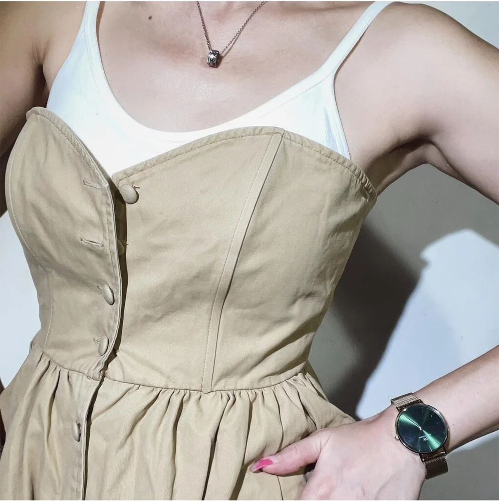 Daniel Wellington Petite laikrodis 28 mm dvigubo padengimo nerūdijantis plienas (316l) aukso spalvos, žalios spalvos, moderni klasika