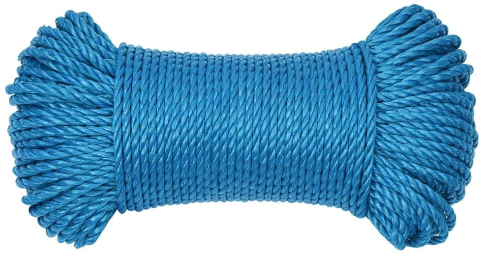 Darbo virvė, mėlynos spalvos, 8mm, 50m, polipropilenas