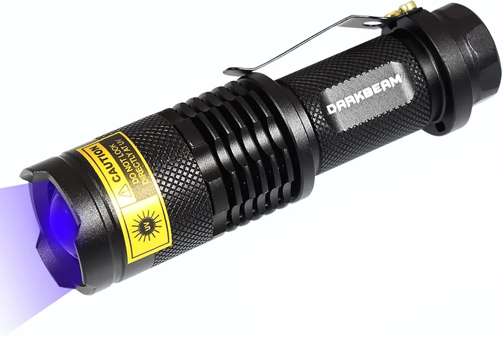 Darkbeam Uv žibintuvėlis 365nm šviesos Woodsche lempa juoda šviesa ultravioletinis Led mini rankinės detektorius šunų šlapimo naminių gyvūnėlių dėmėms 370nm klastočių atpažinimo dervos kietinimui