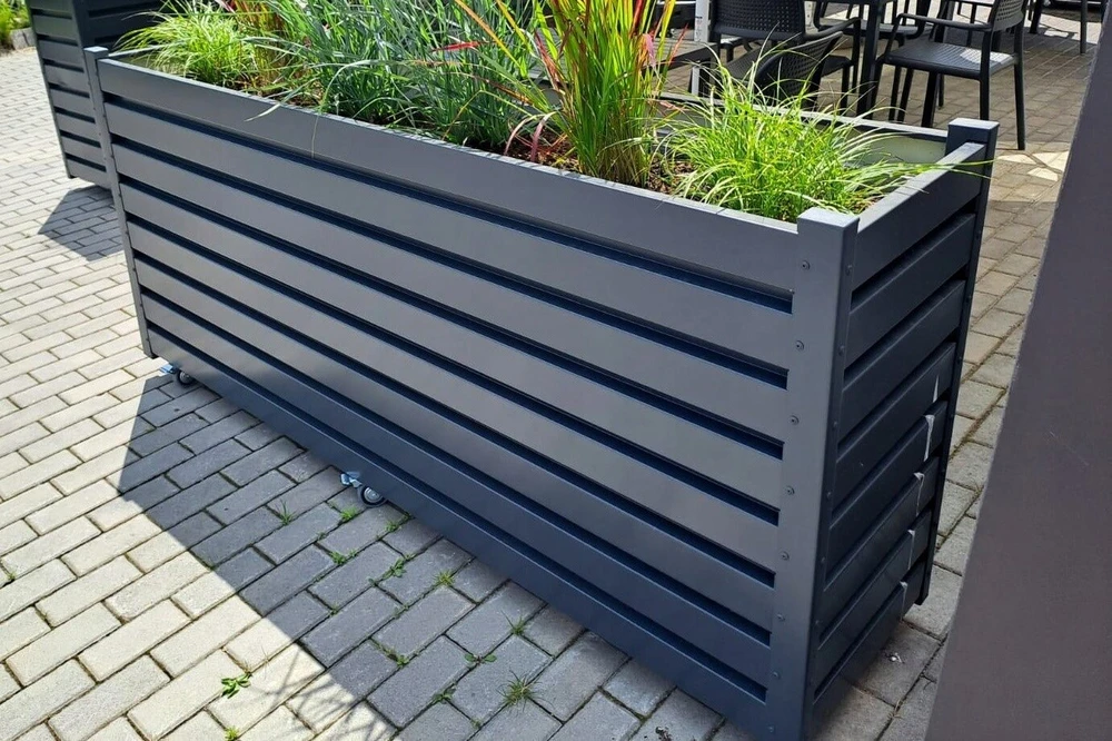 Daržovių lysvė 6 lygių anthracite 100x50x60 cm prieskoninių žolelių dėžė