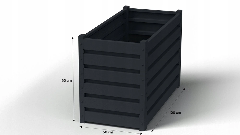 Daržovių lysvė 6 lygių anthracite 100x50x60 cm prieskoninių žolelių dėžė