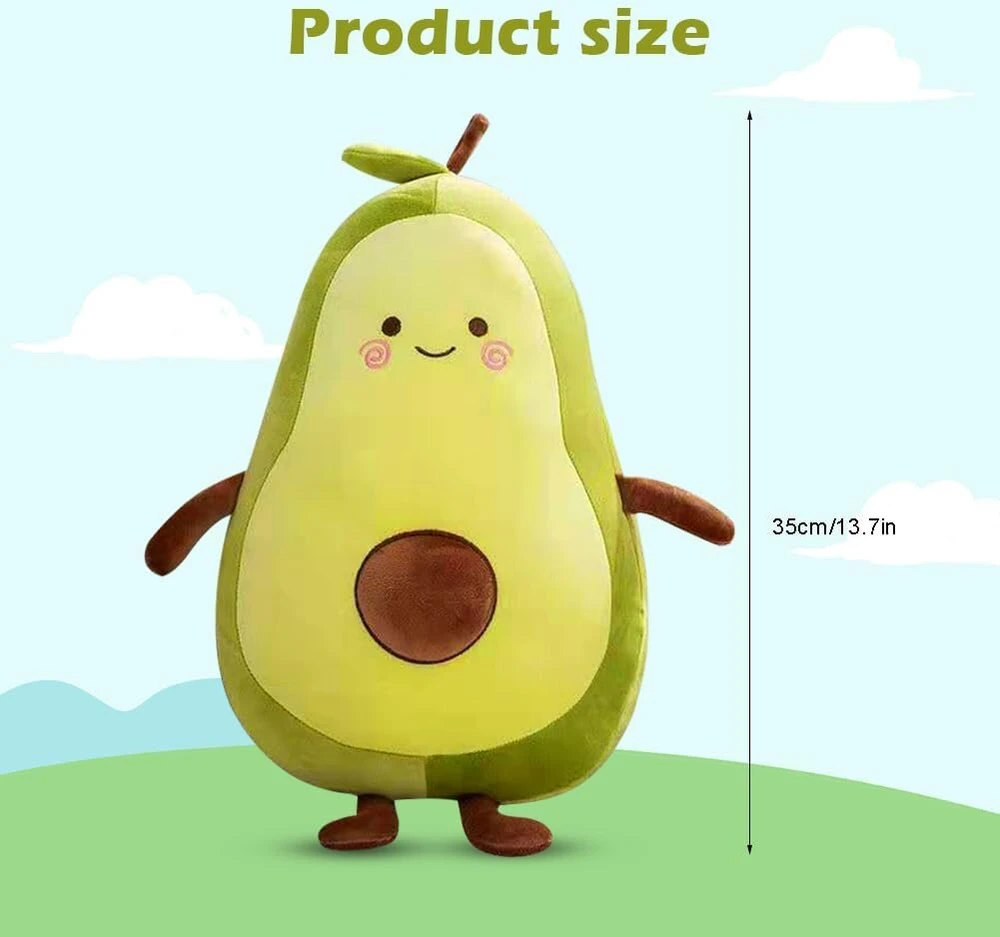 Dasiautoem avokado pliušinis žaislas, 35 cm minkštas žaislas, avokado pagalvėlė, dovana vaikams, kimštas pliušinis pagalvėlės žaislas, sofos atlošo pagalvėlė, minkšta pagalvėlė automobiliui, sofai, miegamajam, svetainei
