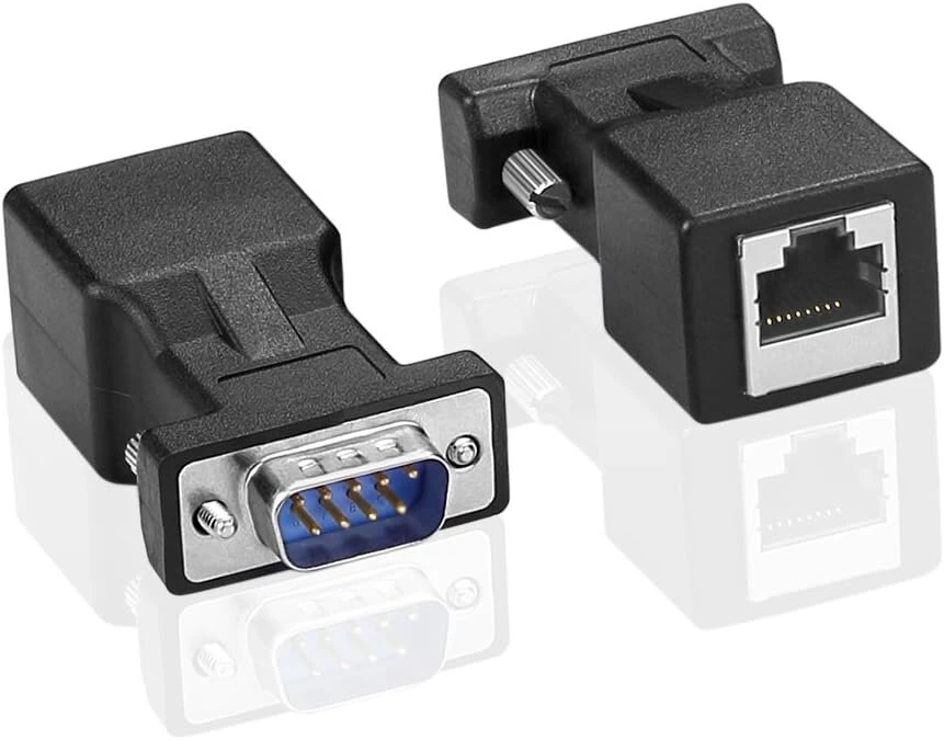 Db9 Rs232 9 kontaktų į Rj45 jungties prailgintojas