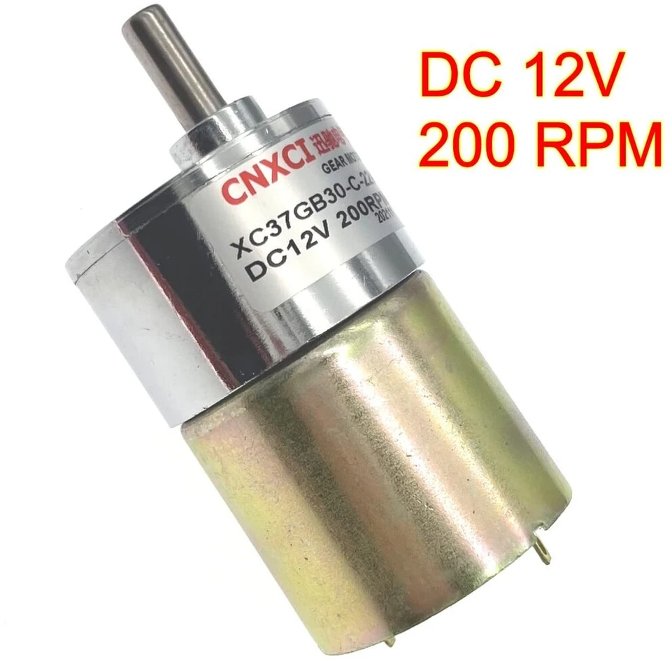 Dc 12v 200rpm Reduktorinis Variklis su 6mm Velenu