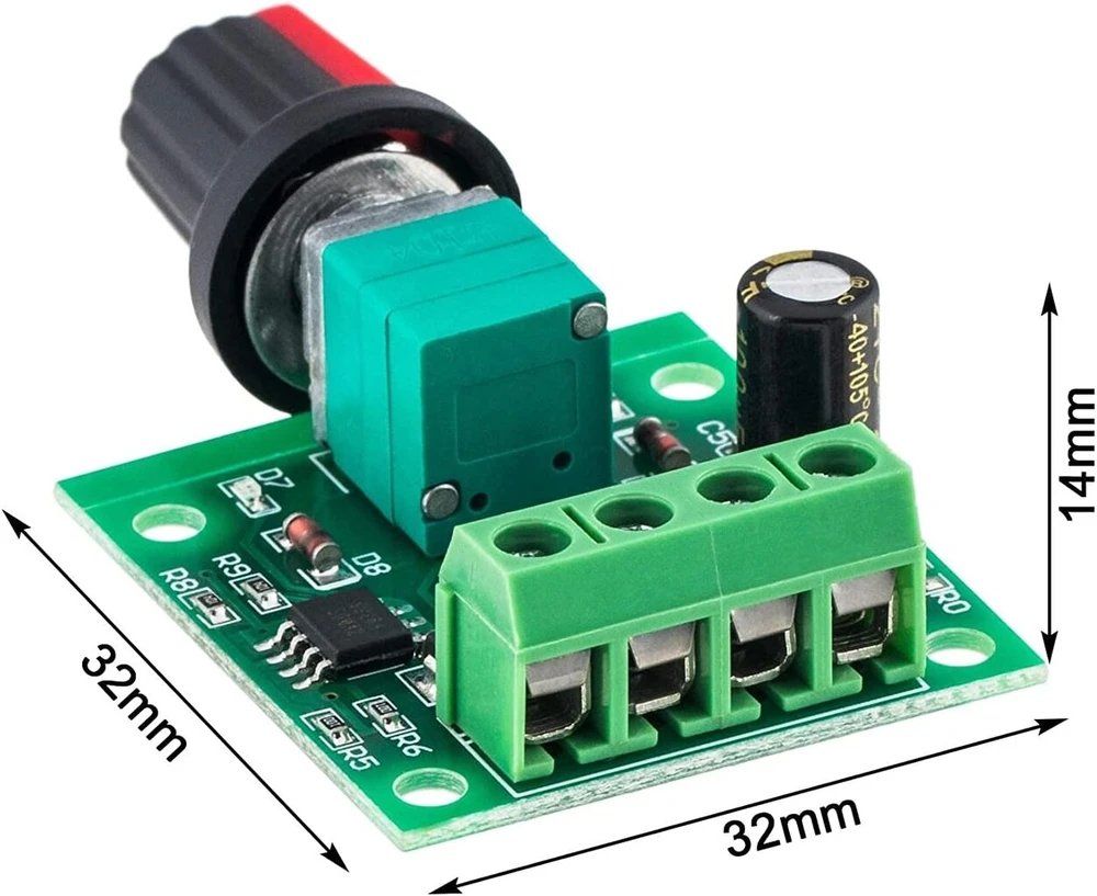 Dc Variklio Greičio Reguliatorius 1.8v-12v 2a Pwm