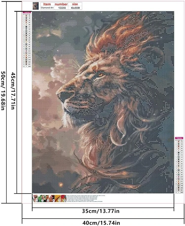 Dcidbei 5d deimantų tapyba liūtas 40 x 50 cm deimantų tapybos paveikslai zodiako ženklas liūtas deimantų tapyba pagal skaičius liūtas mozaikos lipnūs paveikslai suaugusiems gyvūnai liūto drąsa stiprybė didybė lipnus