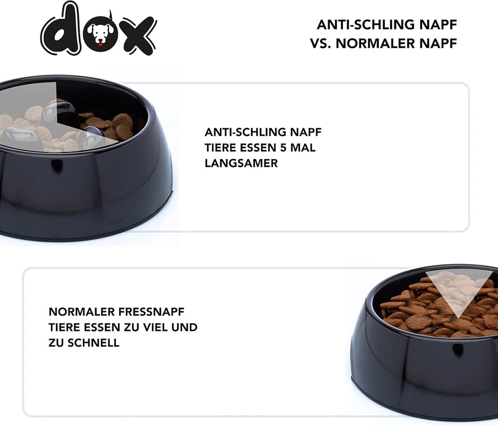 Ddoxx Anti-gulp šunų dubuo mažiems ir dideliems šunims, neslystantis, įvairių spalvų ir dydžių, kačių maisto dubuo, šunų dubuo, kačių dubuo, melamino dubuo