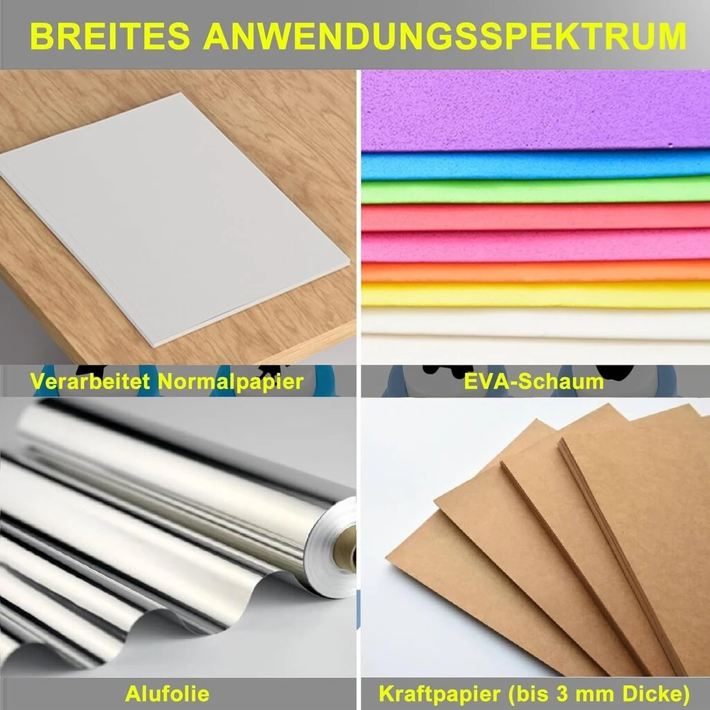 Deesospro 8 motyvų skylių rinkinys - skylių rinkinys, pagamintas iš abs ir cinko lydinio, skirtas "pasidaryk pats" amatams, scrapbooking'ui, dovanų kortelėms ir rankdarbių projektams su vaikais