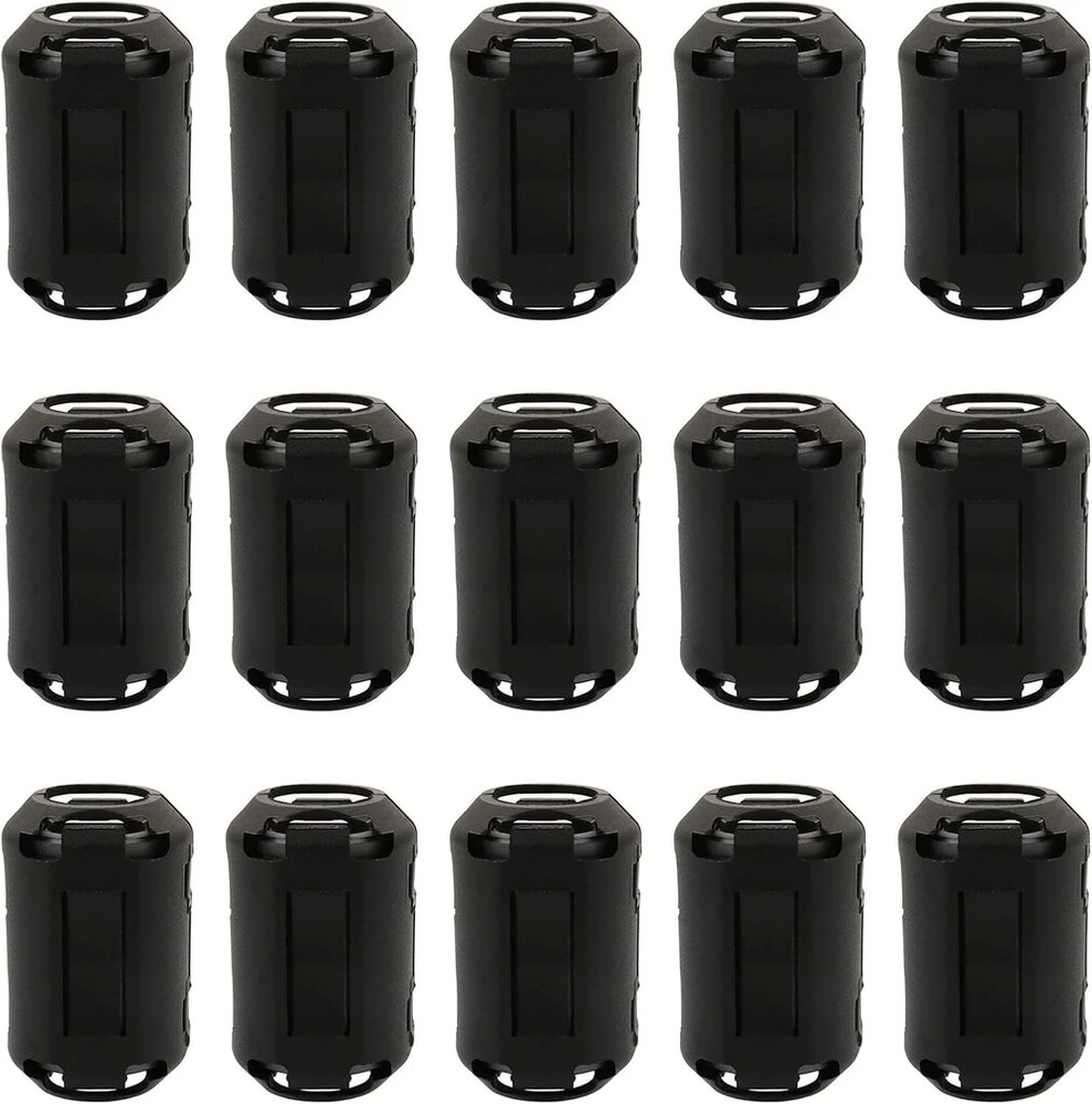 Default 15 vienetų 13 mm ferito šerdys ferito filtras ferito toroidinis kabelio spaustukų rinkinys dydžiai sulankstomas feritas kabeliui Rfi, Emi, skirtas Usb kabeliui, garso ir vaizdo kabelio maitinimo laidui