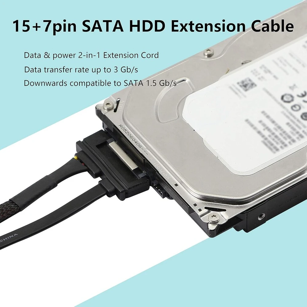 Default 22 kontaktų Sata prailginimo laidas (30cm, 6gbps)
