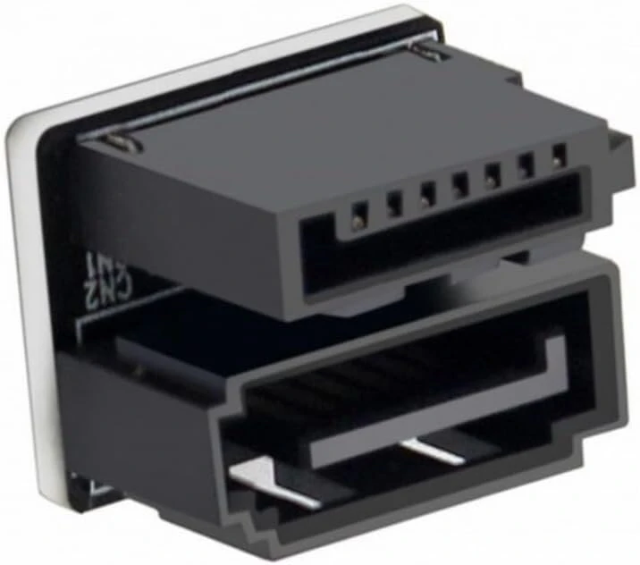 Default Adapteris Sata 7-pin Moteriškas į 7-pin Vyriškas 360° Kampinis