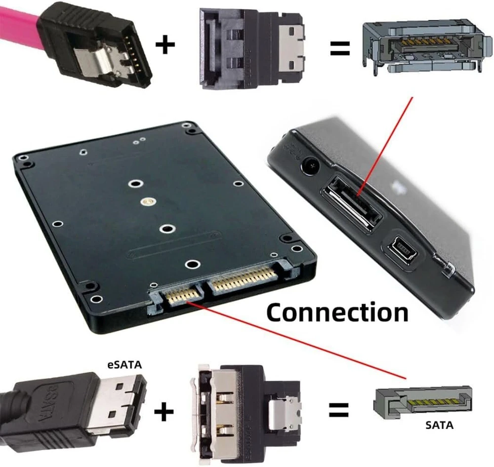 Default Sata į Esata ir Esata į Sata keitiklis, 2 vnt.